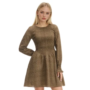 Cropp - Kraciasta sukienka z marszczeniem - inny