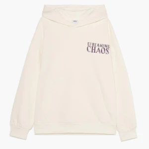 Cropp - Kremowa bluza hoodie z sentencją - kremowy