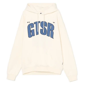 Cropp - Kremowa bluza z kapturem i naszywkami - kremowy