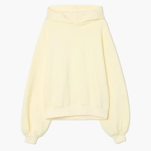 Cropp - Kremowa bluza z kapturem oversize - kremowy