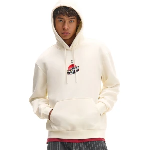 Cropp - Kremowa bluza z motoryzacyjnym haftem - kremowy