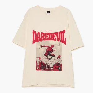 Cropp - Kremowa koszulka Daredevil - kremowy