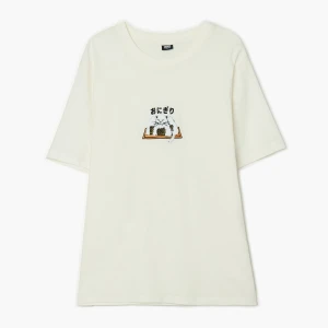 Cropp - Kremowa koszulka z onigiri - kremowy