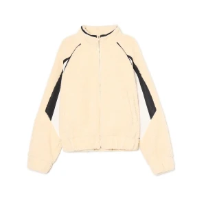 Cropp - Kremowa kurtka oversize ze sztucznego futerka - kremowy