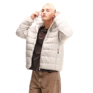 Cropp - Kremowa kurtka puffer z kapturem - kremowy