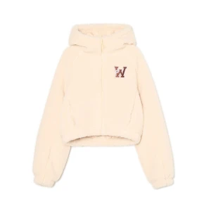 Cropp - Kremowa kurtka sherpa z kapturem - kremowy