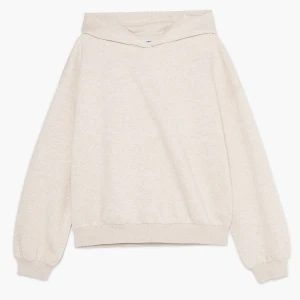 Cropp - Kremowa melanżowa bluza boxy z kapturem - kremowy