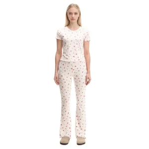 Cropp - Kremowa piżama w kwiatki - kremowy