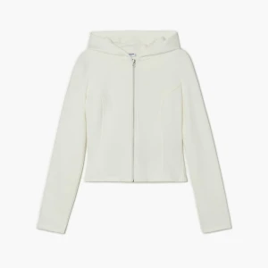 Cropp - Kremowa zapinana bluza z kapturem - kremowy