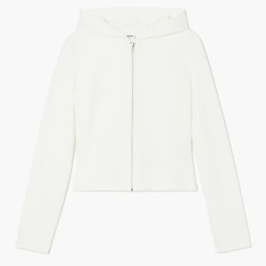 Cropp - Kremowa zapinana bluza z kapturem - kremowy