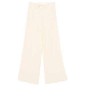 Cropp - Kremowe ażurowe spodnie - kremowy