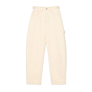 Cropp - Kremowe jeansy skater z wysokim stanem - kremowy