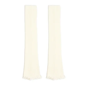 Cropp - Kremowe ocieplacze z falbanką - kremowy