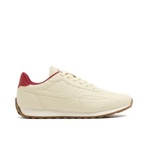 Cropp - Kremowe sneakersy z imitacji skóry - kremowy