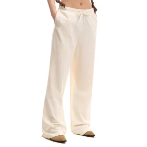 Cropp - Kremowe spodnie wide leg - kremowy