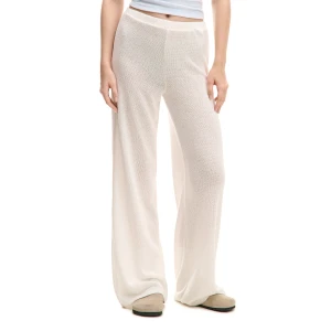 Cropp - Kremowe spodnie z wiskozą - kremowy