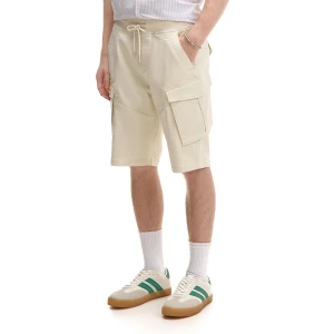 Cropp - Kremowe szorty z kieszeniami cargo - kremowy
