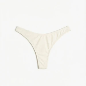 Cropp - Kremowy dół od bikini typu stringi - biały