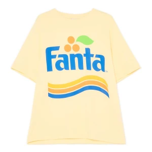 Cropp - Kremowy T-shirt Fanta Fanta - kremowy