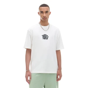 Cropp - Kremowy T-shirt z haftem - kremowy