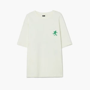 Cropp - Kremowy T-shirt z motywem skateboardu - kremowy