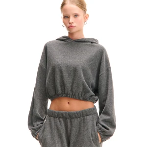 Cropp - Krótka bluza z szerokimi rękawami - szary