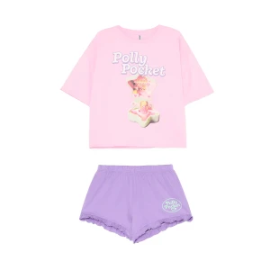 Cropp - Krótka dwuczęściowa piżama Polly Pocket - niebieski