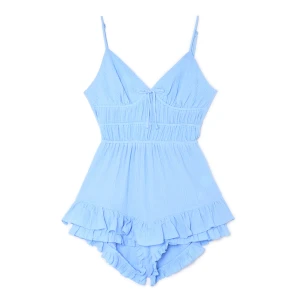 Cropp - Krótki niebieski kombinezon - błękitny