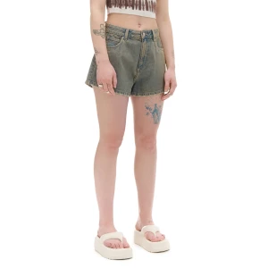 Cropp - Krótkie jeansowe szorty mom - niebieski