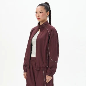 Cropp - Kurtka bomber w retro stylu - kasztanowy