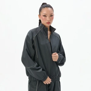 Cropp - Kurtka bomber w retro stylu - szary