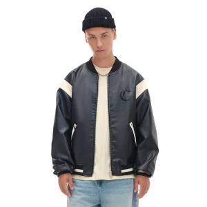 Zdjęcie produktu Cropp - Kurtka bomber z ekoskóry - czarny