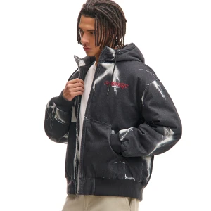 Cropp - Kurtka bomber z nadrukiem piorunów - czarny