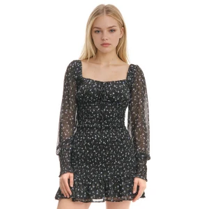 Cropp - Kwiatowa sukienka mini z falbaną - inny