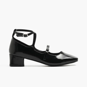 Cropp - Lakierowane półbuty Mary Jane - czarny