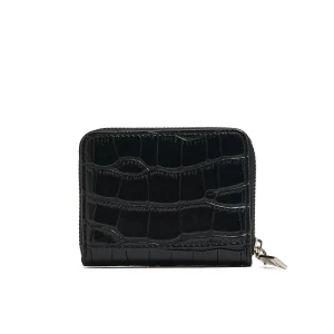 Cropp - Lakierowany czarny portfel - czarny