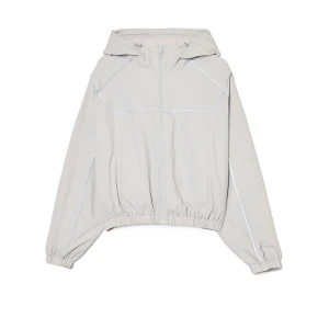 Cropp - Lekka jasnoszara kurtka z kapturem - jasny szary