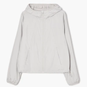 Cropp - Lekka jasnoszara kurtka z kapturem - jasny szary