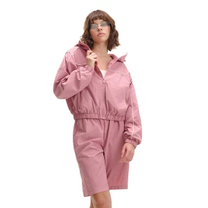 Cropp - Lekka różowa kurtka z kapturem - różowy