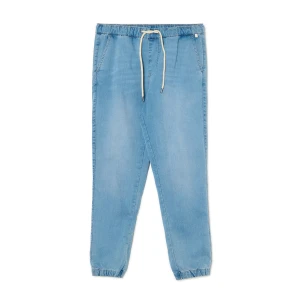 Cropp - Lekkie jeansowe joggery - niebieski