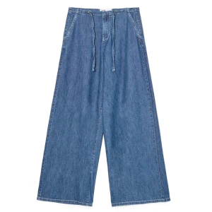 Cropp - Letnie jeansy wide leg - granatowy