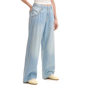 Cropp - Letnie jeansy z niskim stanem - niebieski