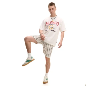 Cropp - Luźne szorty w paski - biały