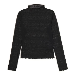 Cropp - Marszczona bluzka ze stójką - czarny