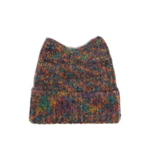 Cropp - Melanżowa kolorowa czapka z uszami - fioletowy