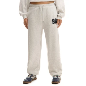 Cropp - Melanżowe szare dresy w sportowym stylu - jasny szary