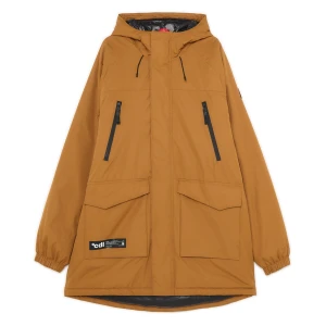 Cropp - Miodowy płaszcz z kapturem - brązowy