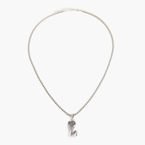 Cropp - Naszyjnik z zawieszką węża - srebrny