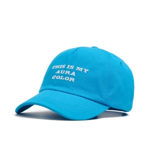 Cropp - Niebieska czapka z napisem - niebieski