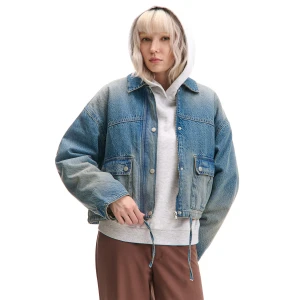 Cropp - Niebieska jeansowa kurtka - niebieski